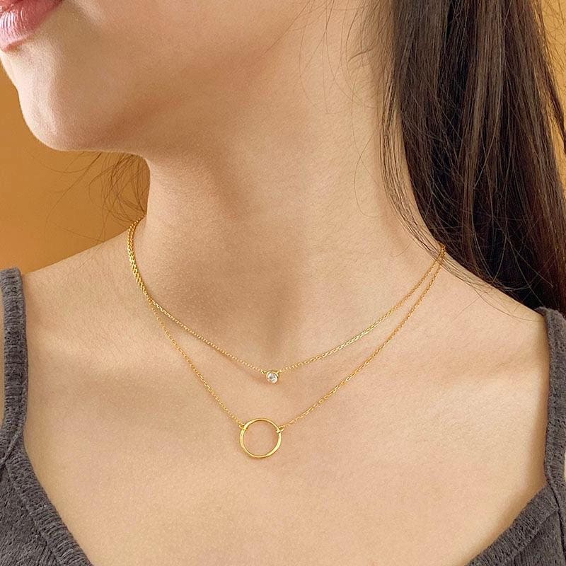 Karma Necklace, Open Circle Necklace, Thin Gold Necklace, Minimalist Necklace, Eternity Necklace, Infinity Necklace, 18K Gold Vermeil