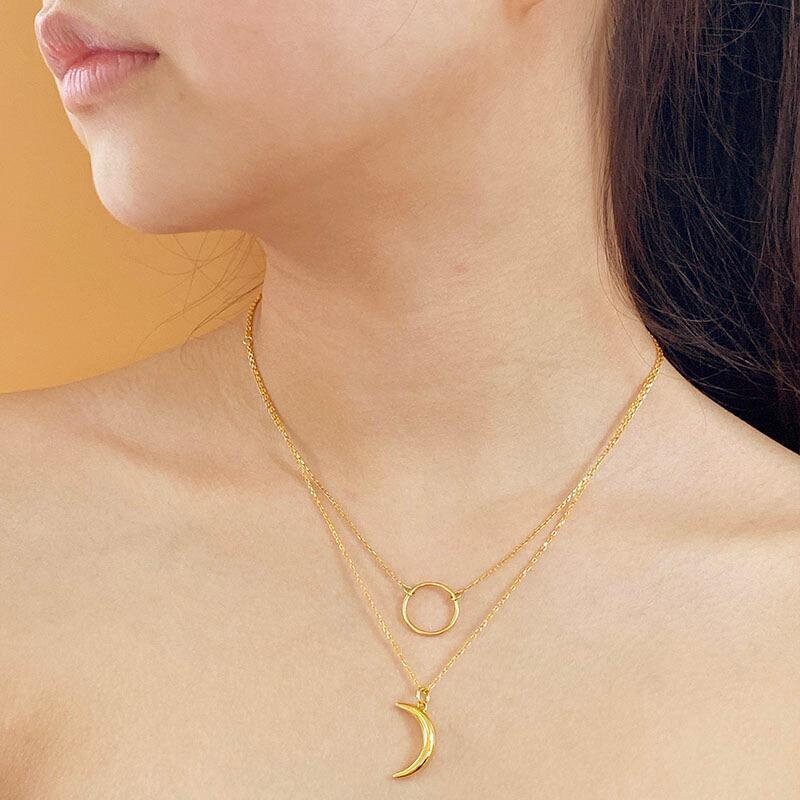 Karma Necklace, Open Circle Necklace, Thin Gold Necklace, Minimalist Necklace, Eternity Necklace, Infinity Necklace, 18K Gold Vermeil