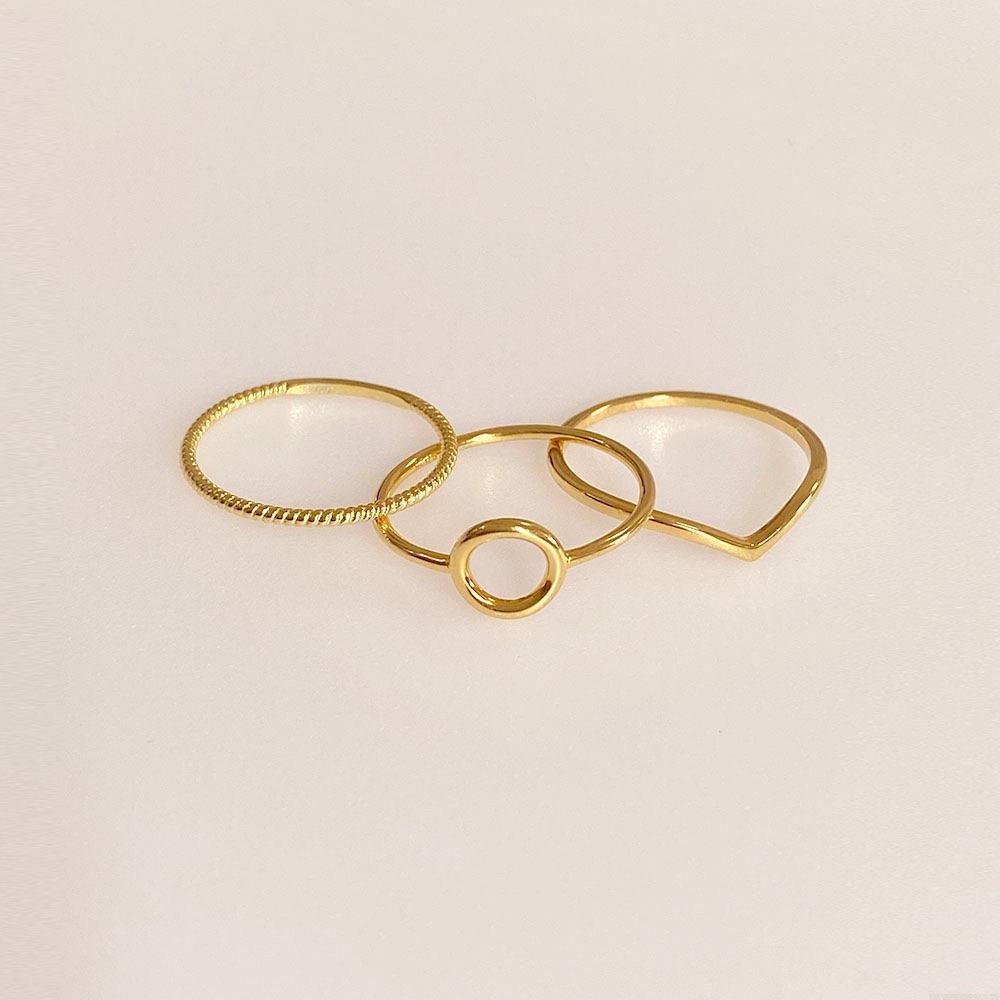 Open Circle Ring, 18K Gold Round Shape Ring, Karma Ring, Simple Modern Ring, Gold Circle Ring, Dainty Stacking Ring For Women, Everyday Ring