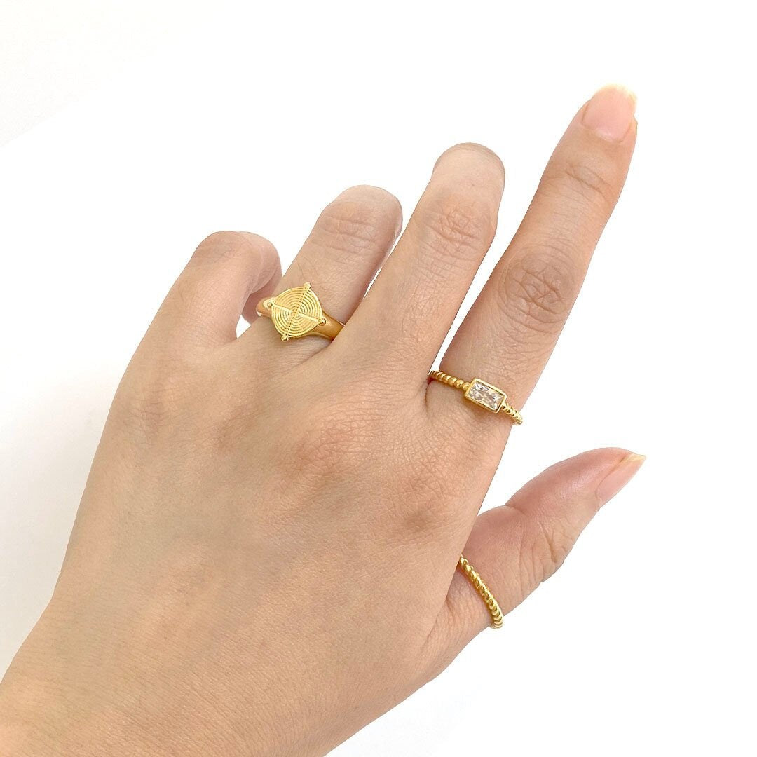 Gold Twist Ring, Minimalist Ring, Gold Cuff Ring, Open Adjustable Ring, 18K Gold Vermeil Ring, Twisted Rope Ring, Rings for Women, Christmas