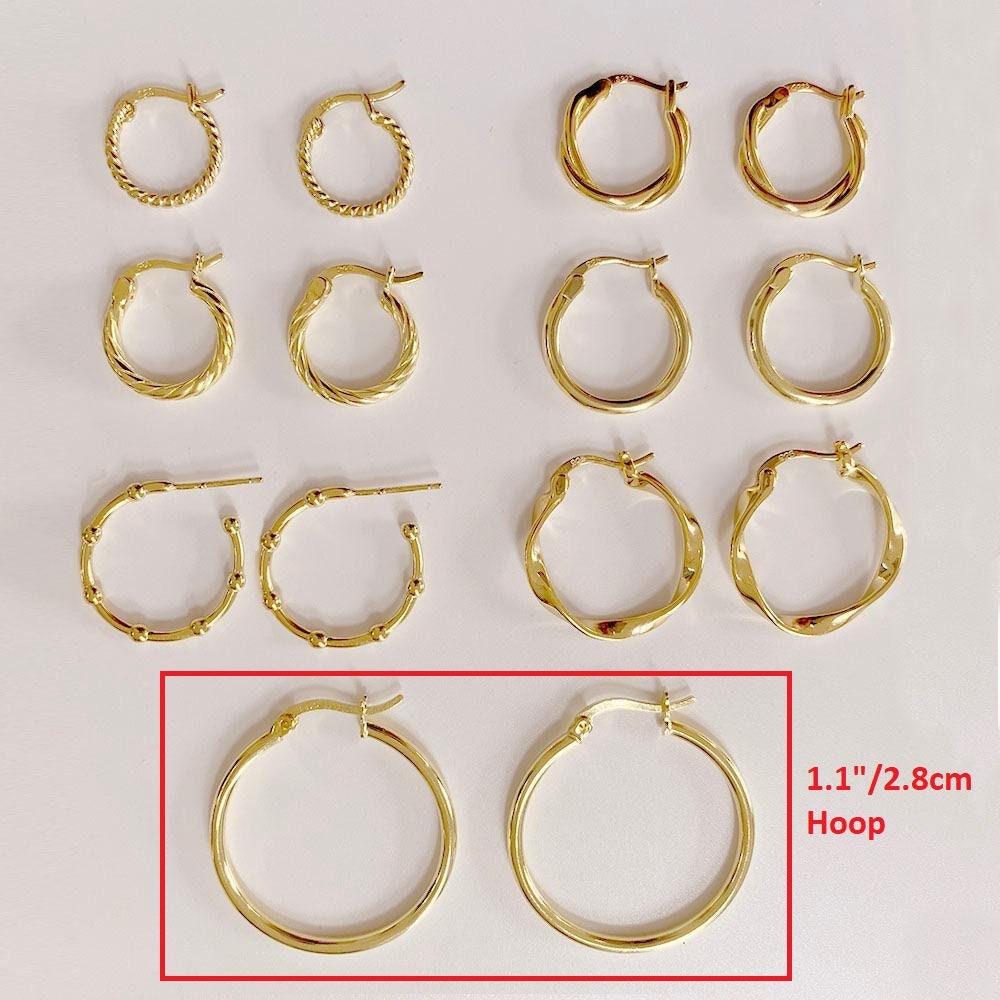 Large Thin Gold Hoop Earrings For Women, Simple Gold Hoops, Circle Endless Big Hoops, 18K Gold Thin Round Hoops, Minimalist Earrings