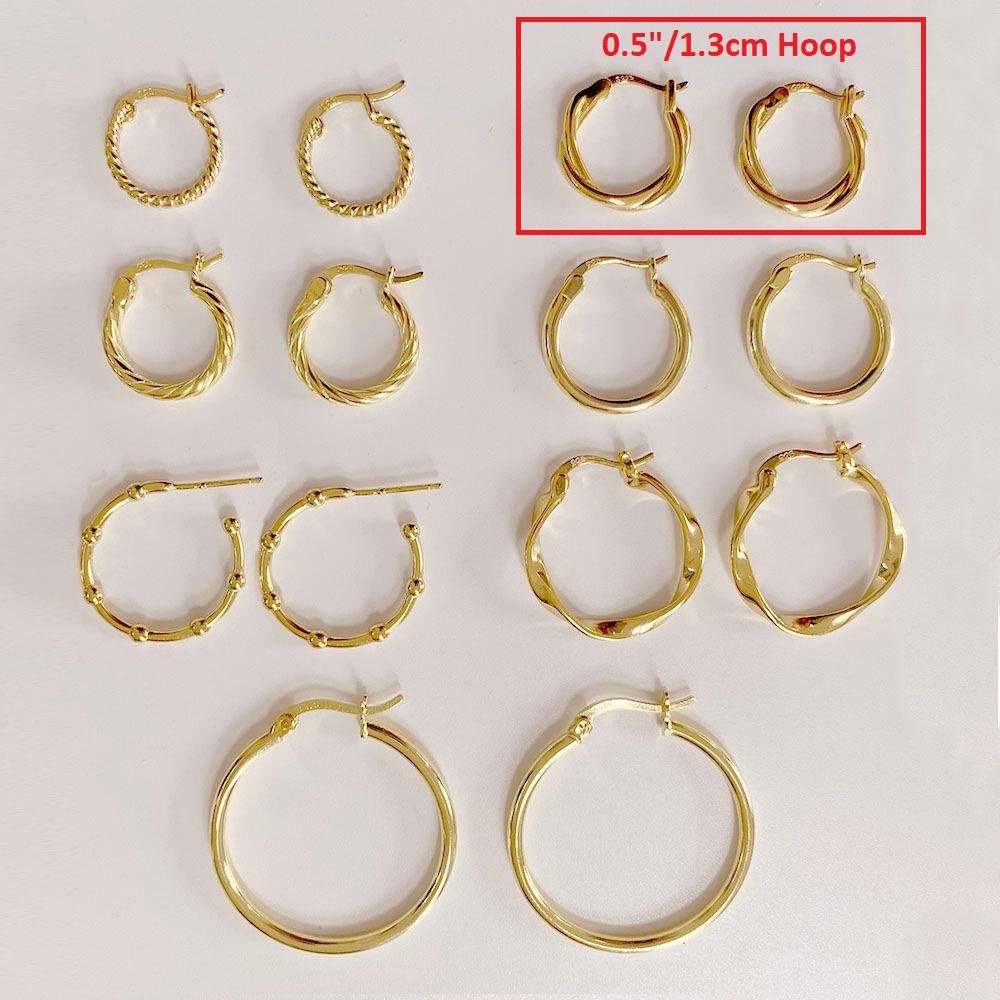 Wave Hoop Earrings, Small Gold Vermeil Hoops, Modern Twist Hoops, Croissant Earrings, Dainty Gold Huggies, Spiral Rope Hoops, Gift For Her