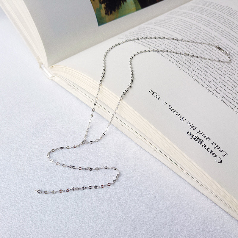 Silver Y Necklace, Silver Lariat Necklace For Women, Delicate Silver Drop Necklace, Layered Y Necklace, Long Necklace, 925 Sterling Silver