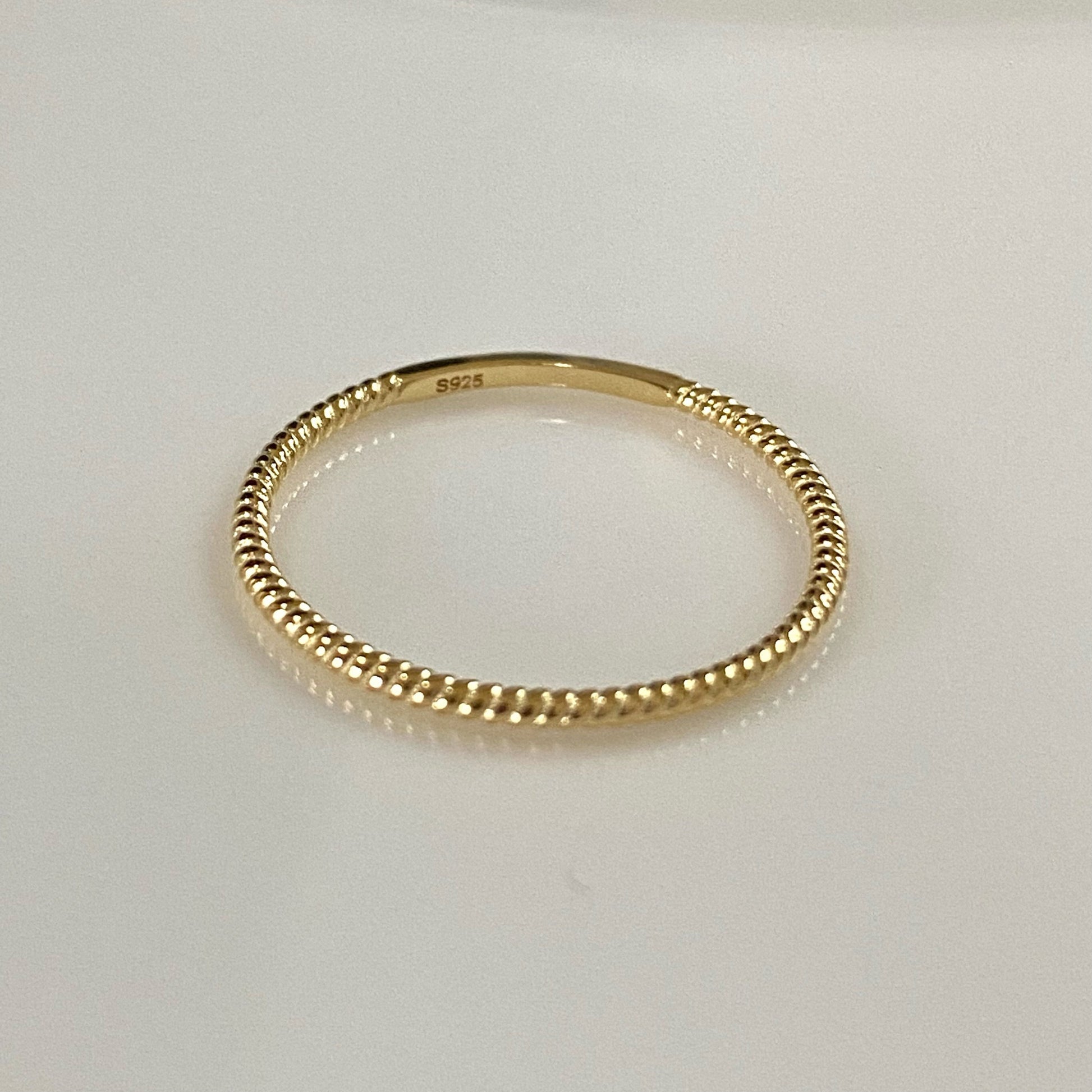 Thin Gold Twist Ring, 18K Gold Vermeil, Skinny Gold Stacking Ring, Twisted Gold Ring, Minimalist Ring, Simple Dainty Ring, Everyday Ring